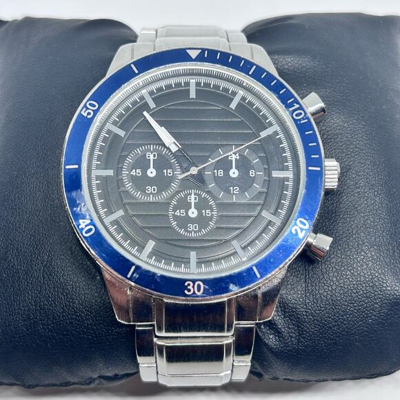 Unknown Other - Men’s Black Dial Analog Watch Silver Tone Stainless Steel Working New Battery